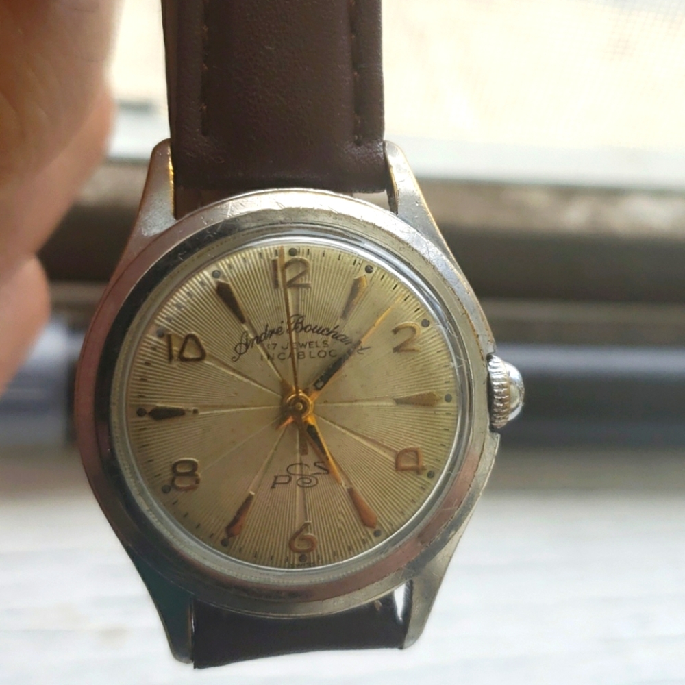 Andre bouchard 17 jewel hand wind watch movment